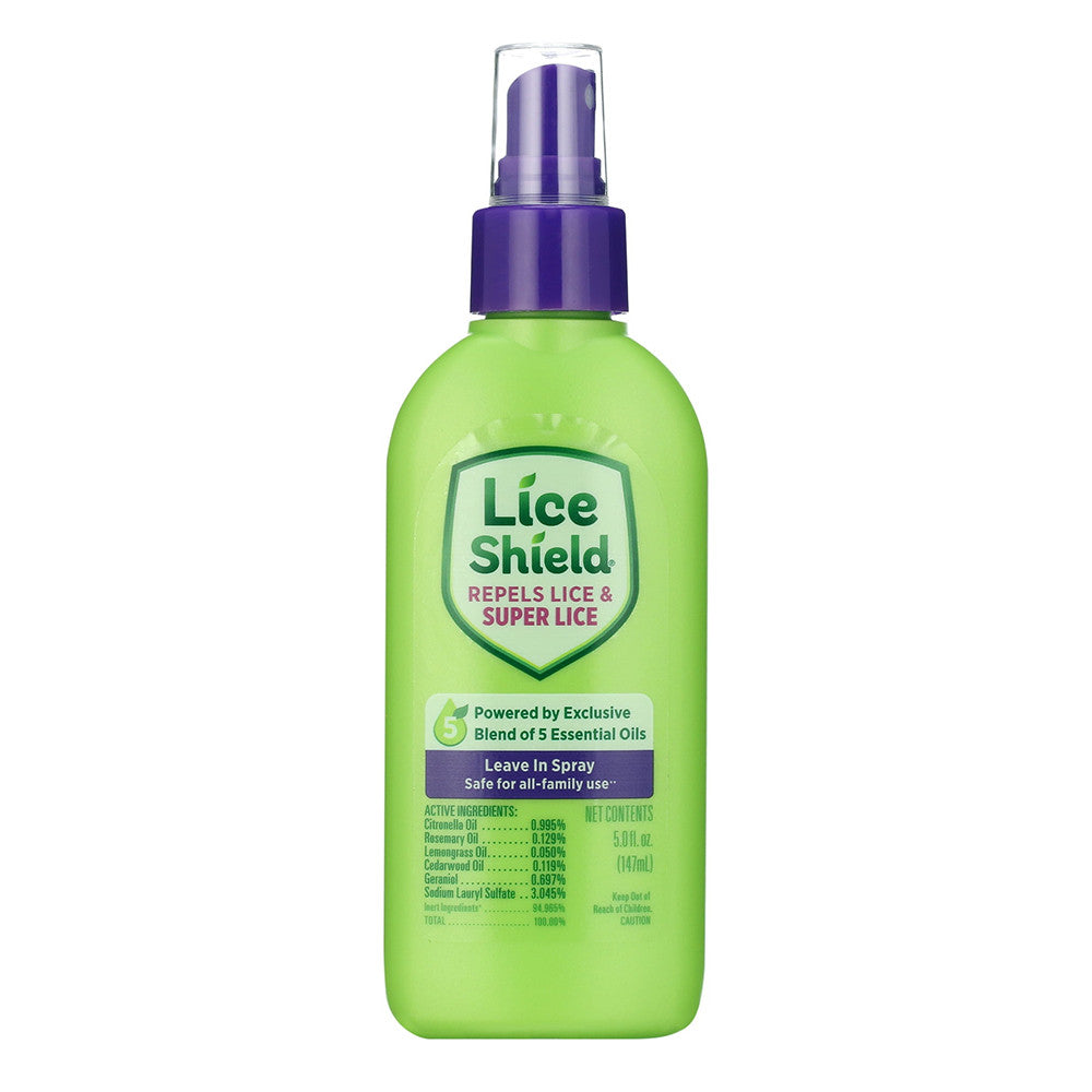 Lice Shield Repels Head Lice Leave In Spray - 5 Oz